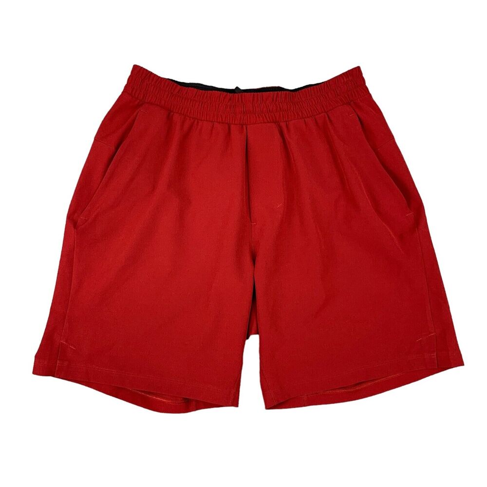 Lululemon Swim Shorts Mens S Small Ruby Red Channel Cross Brief Lined Trunks